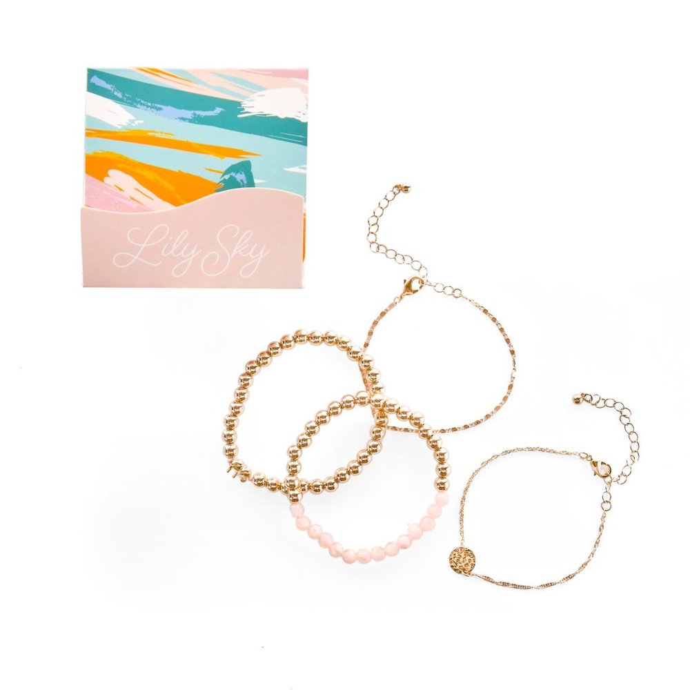 CLEARANCE Lily Sky Avery Gold Bracelet Layering Set